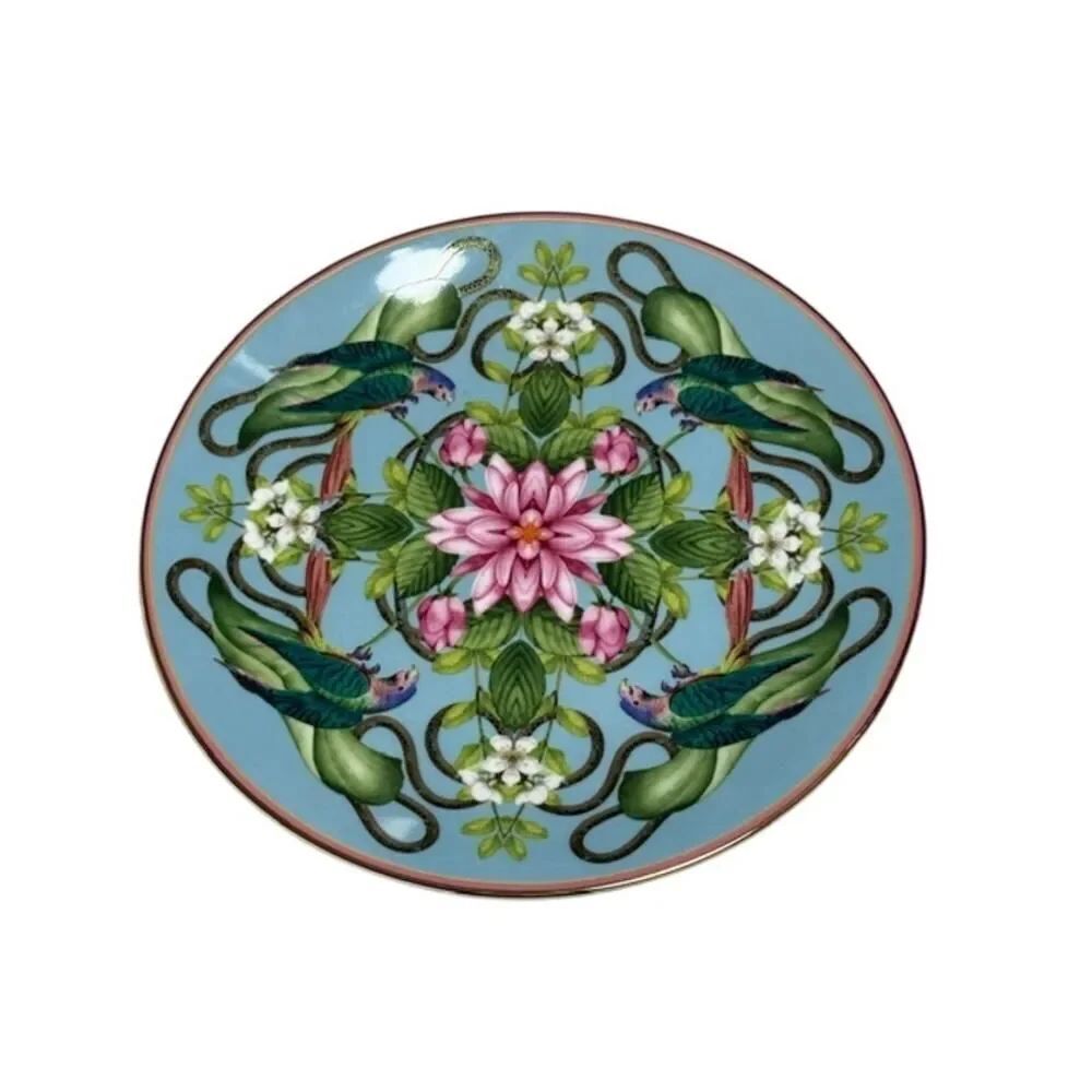 Wedgwood Wanderlust Menagerie 8" Plate Bone China Parrot Floral